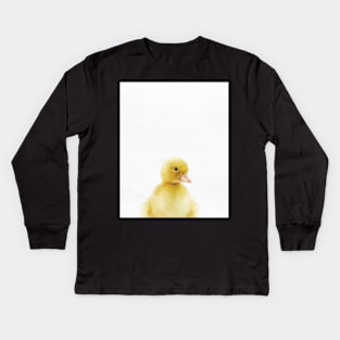 Baby Duck, Nursery, Animal, Kids room, Modern art, Wall decor Kids Long Sleeve T-Shirt